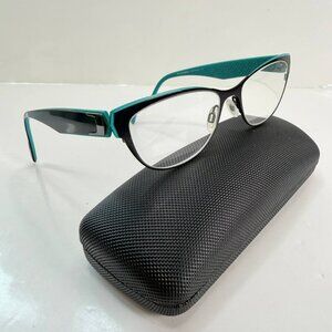 Morel France NOMAD 2027N Eyeglasses – Black / Teal Designer Frame